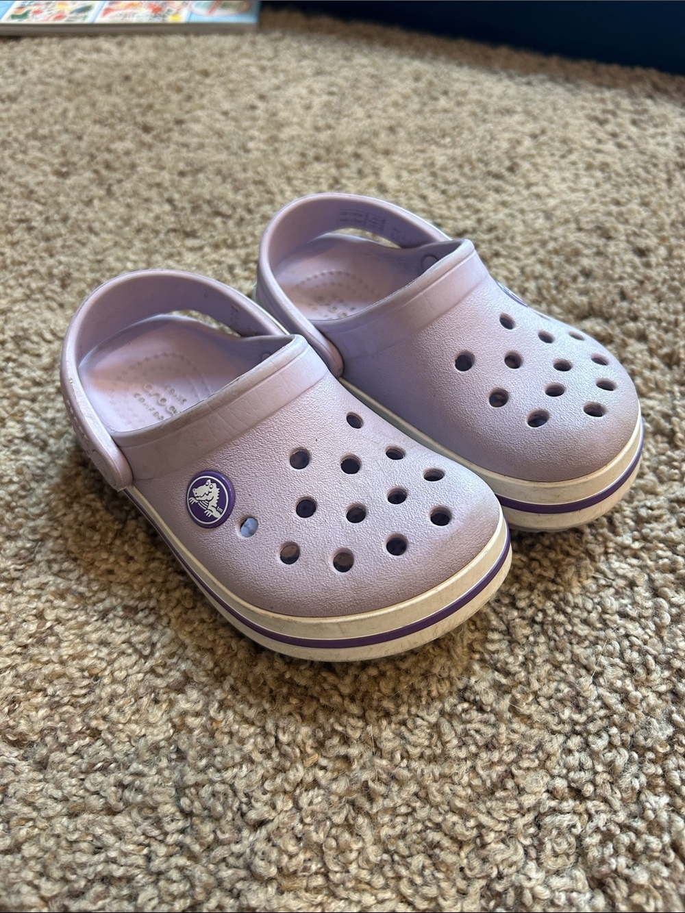 Purple toddler crocs